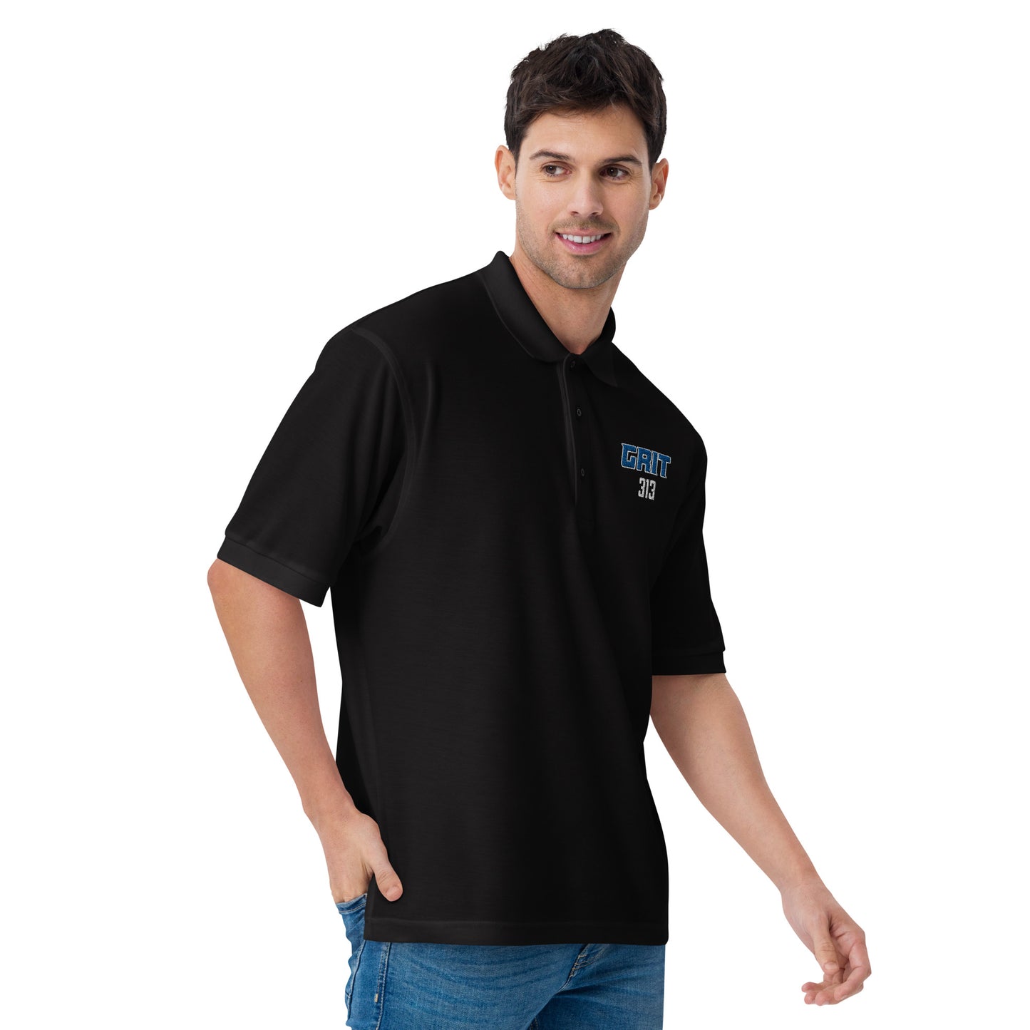 Men's GRIT Embroidered Premium Polo